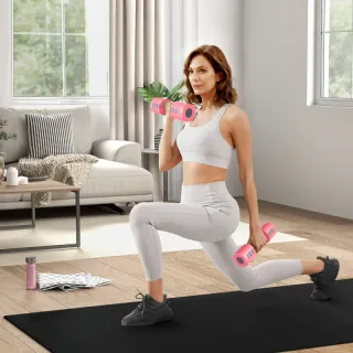 Mancuernas Ajustables 4 en 1 Rosa