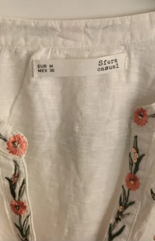 Blusa Sfera Bordada Algodón Talla M