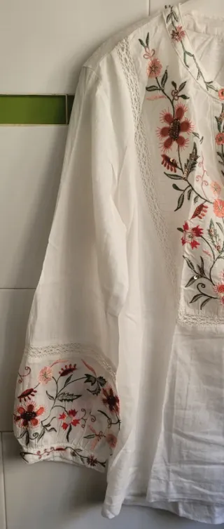 Blusa Sfera Bordada Algodón Talla M