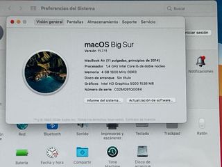 MacBook Air 2014 con Big Sur