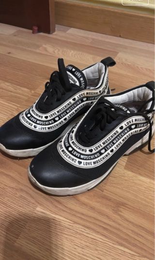 Zapatillas Moschino mujer negras y blancas