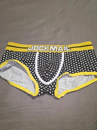 Boxer Jockmail Estrellas Negro y Amarillo