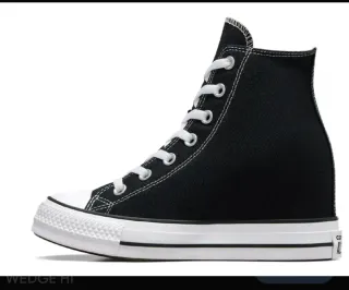 Converse con cuña negras