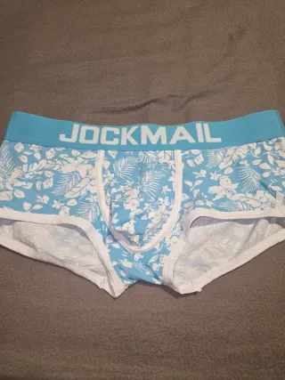 Boxer Jockmail Estampado Floral Azul y Blanco