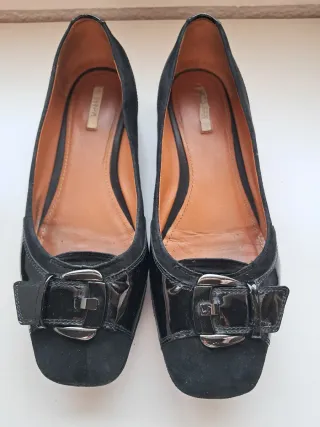 Bailarinas Geox Negras Hebilla Charol