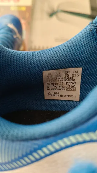 Botas fútbol Puma niño azul talla 35