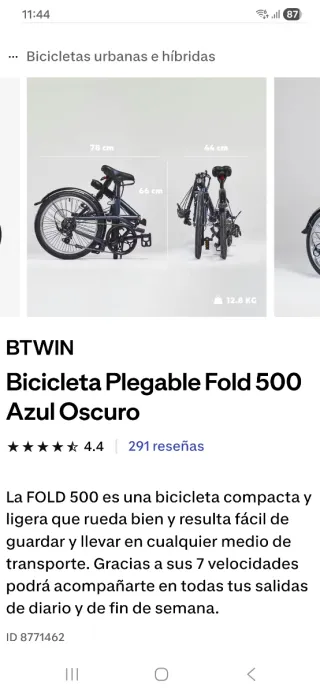 Bici plegable NUEVA Fold 500 a estrenar