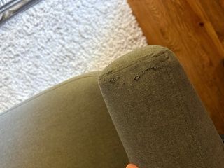 Fodera per divano letto Friheten grigio Ikea. Lato destro.