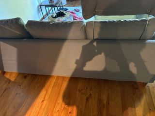 Fodera per divano letto Friheten grigio Ikea. Lato destro.