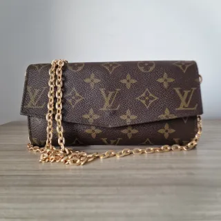 Bolso Cartera Louis Vuitton Piel Cadena Dorada