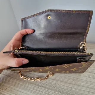 Bolso Cartera Louis Vuitton Piel Cadena Dorada