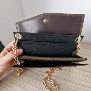 Bolso Cartera Louis Vuitton Piel Cadena Dorada