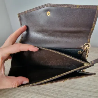 Bolso Cartera Louis Vuitton Piel Cadena Dorada