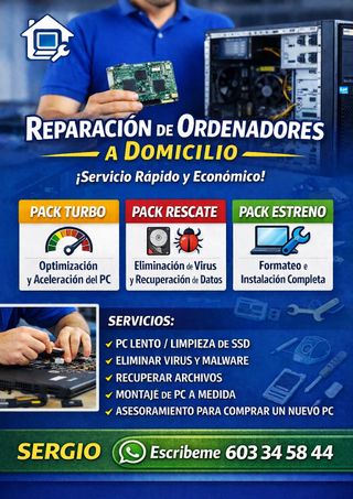 Reparación de ordenadores a domicilio
