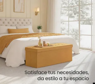 SONGMICS Mazie Colección - Puff Almacenaje, Banco