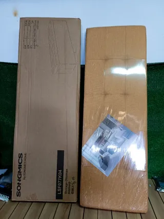 SONGMICS Mazie Colección - Puff Almacenaje, Banco