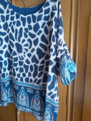 Blusón estampado felino talla única