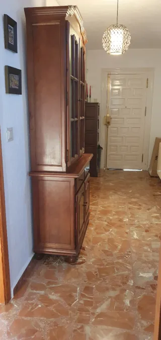 Mueble madera vitrina con cajones