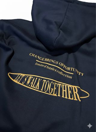 Sudadera Streetwear Baggy Vintage Azul Marino