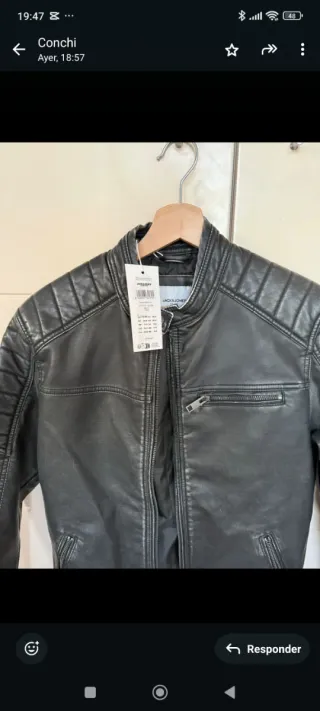 Cazadora Jack&Jones motera cuero T.M