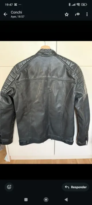 Cazadora Jack&Jones motera cuero T.M