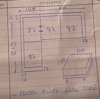 Sofá XL modular tela beige muy cómodo y como nuevo
