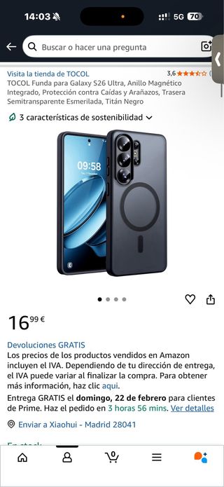 Funda Tocol Samsung S23 Ultra