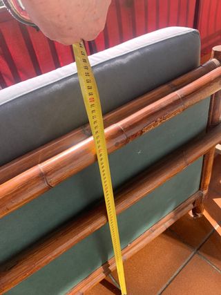 Butaca balinesa exterior bambú y tela