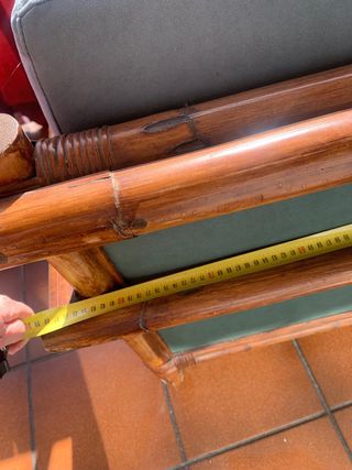 Butaca balinesa exterior bambú y tela