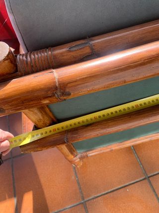 Butaca balinesa exterior bambú y tela