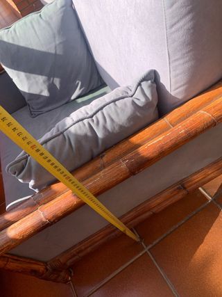 Butaca balinesa exterior bambú y tela