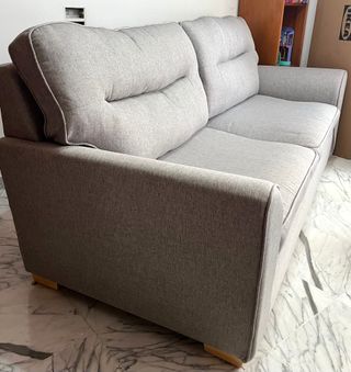 Divano letto grigio grande