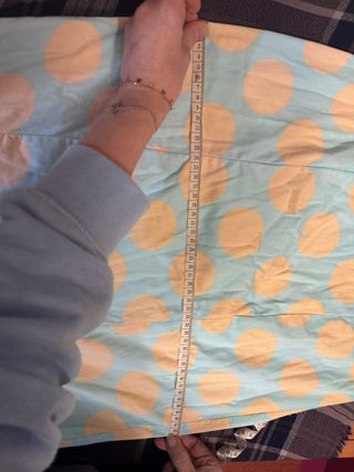 Vestido de flamenca azul y camel