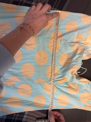 Vestido de flamenca azul y camel