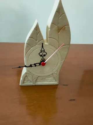 Orologio da tavolo vintage in pietra