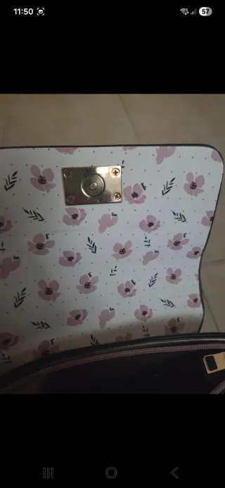 Bolso Parfois blanco y rosa