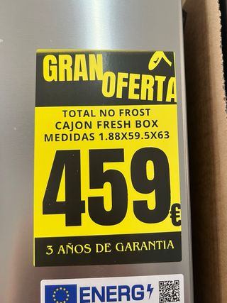 Nevera Edesa No Frost 349€