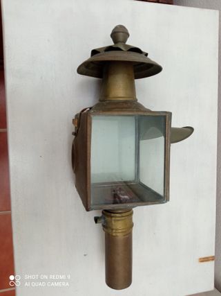 Farol antiguo carruaje bronce