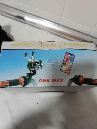 Altavoces para moto bluetooth con soporte móvil