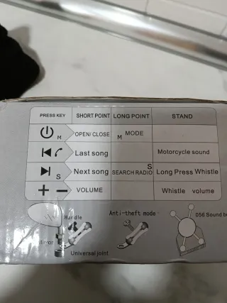 Altavoces para moto bluetooth con soporte móvil