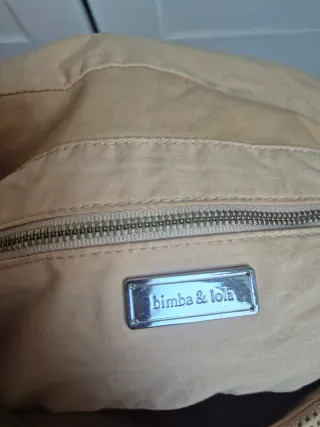 Bolso Piel Bimba y Lola Beige Trenzado