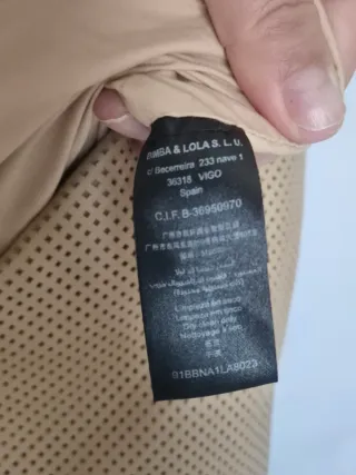 Bolso Piel Bimba y Lola Beige Trenzado