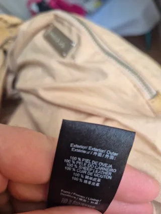 Bolso Piel Bimba y Lola Beige Trenzado