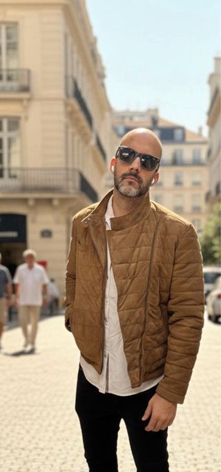 Chaqueta Massimo Dutti Piel Cruzada M