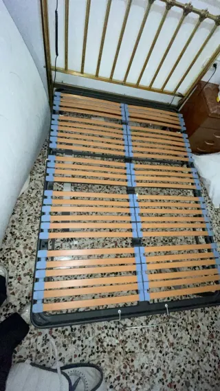 Somier eléctrico madera y metal De 1,35x190