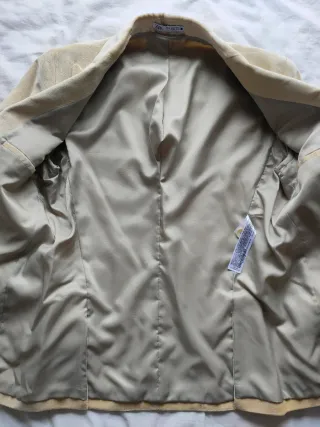 Blazer terciopelo Zara beige