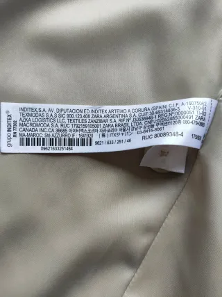 Blazer terciopelo Zara beige