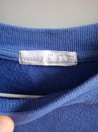 Sudadera corta azul