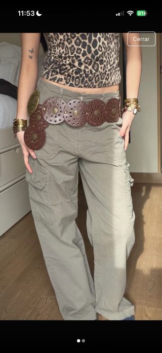 Pantalones cargo verde militar