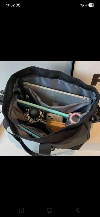 Bolso tote de viaje negro